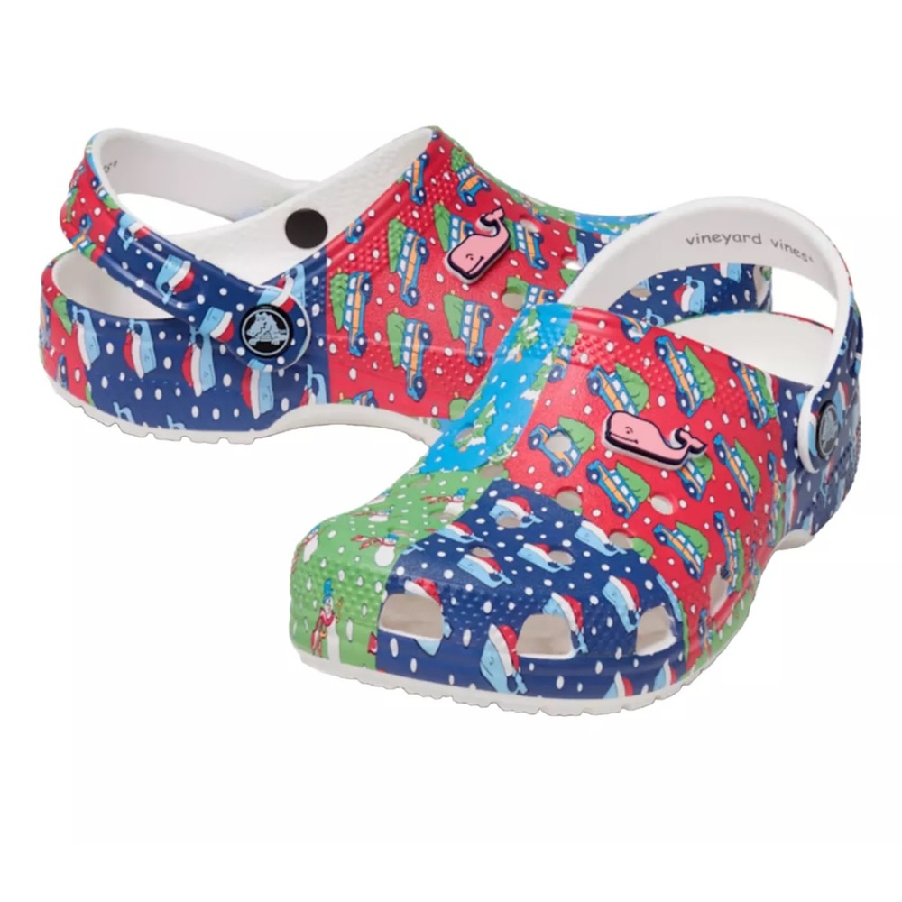 CROCS Kid’s Classic Vineyard Vines Holiday Clogs